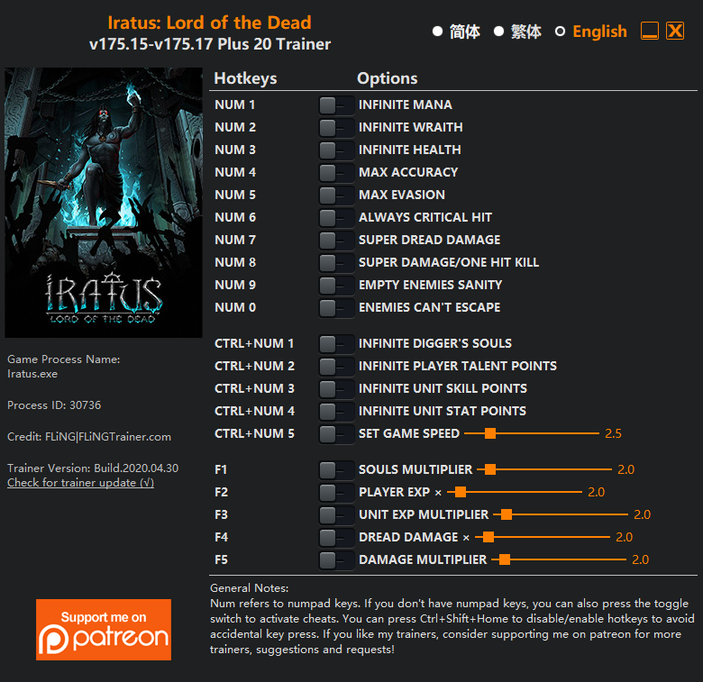 Iratus: Lord of the Dead Trainer - TrainerDownload.com