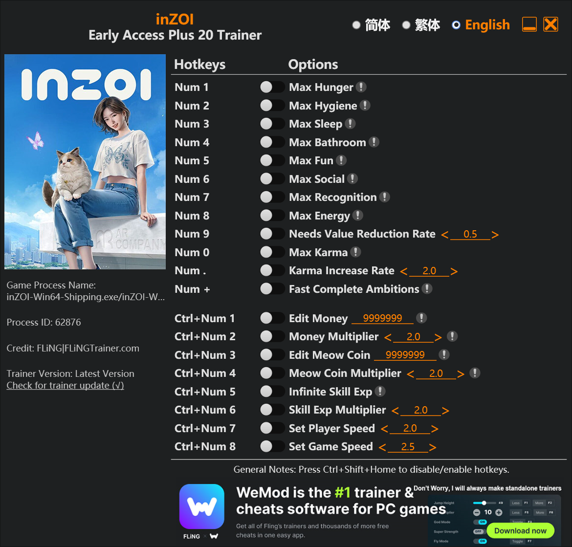 inZOI Trainer - TrainerDownload.com