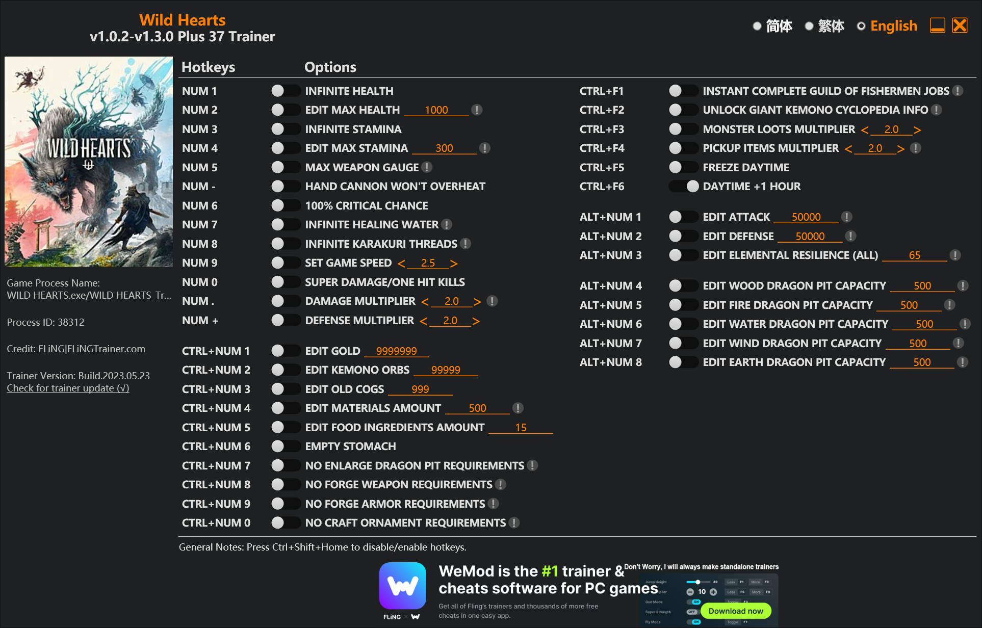 Wild Hearts Trainer - TrainerDownload.com