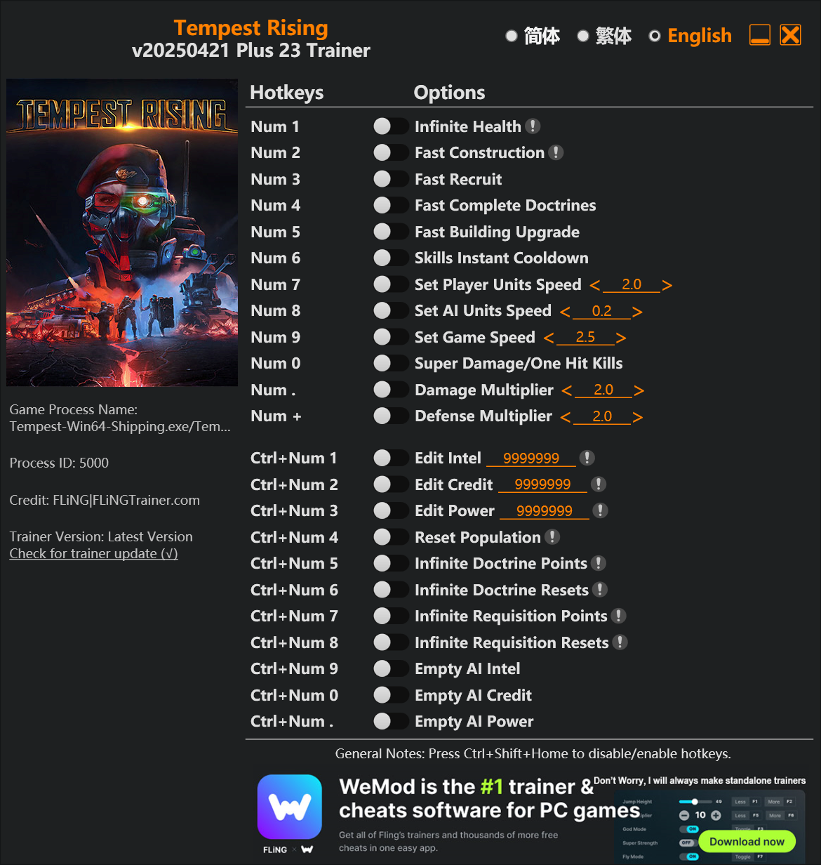 Tempest Rising Trainer - TrainerDownload.com