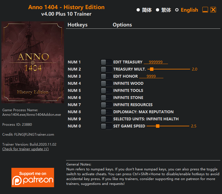 Anno 1404 – History Edition Trainer - TrainerDownload.com