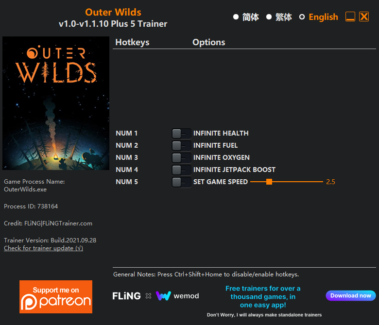 Outer Wilds Trainer - TrainerDownload.com