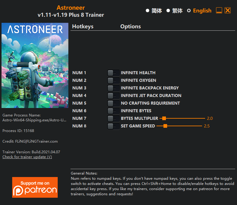 Astroneer Trainer - TrainerDownload.com