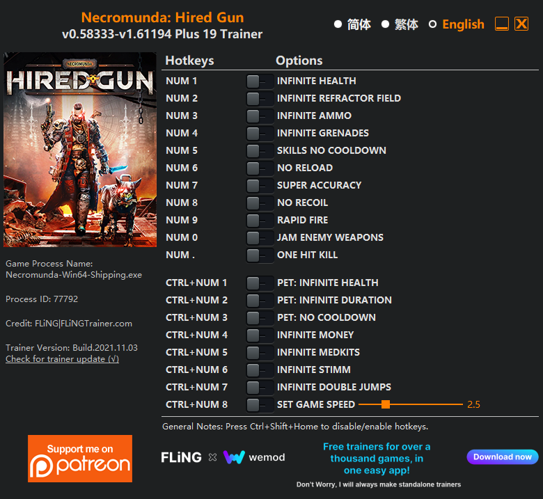 Necromunda: Hired Gun Trainer - TrainerDownload.com