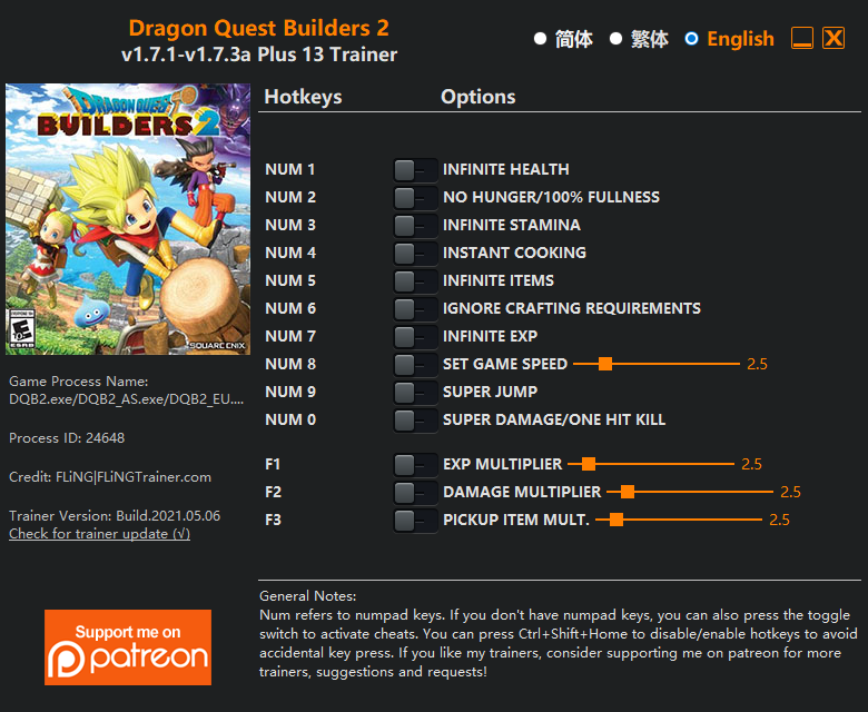 Dragon Quest Builders 2 Trainer - TrainerDownload.com