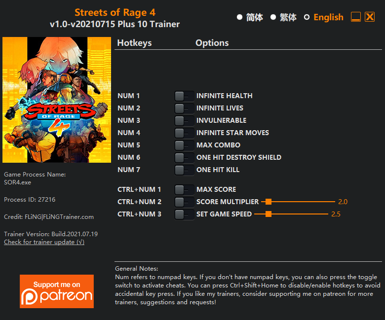 Streets of Rage 4 Trainer - TrainerDownload.com