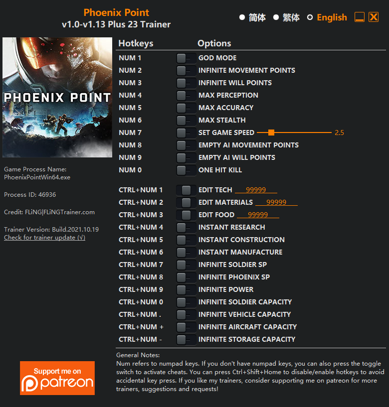 Phoenix Point Trainer - TrainerDownload.com
