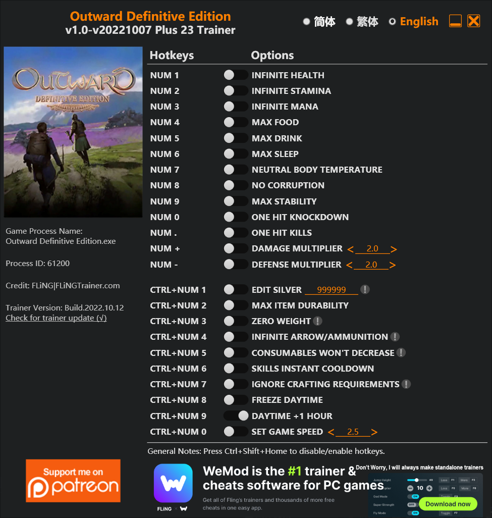 Outward Definitive Edition Trainer - TrainerDownload.com