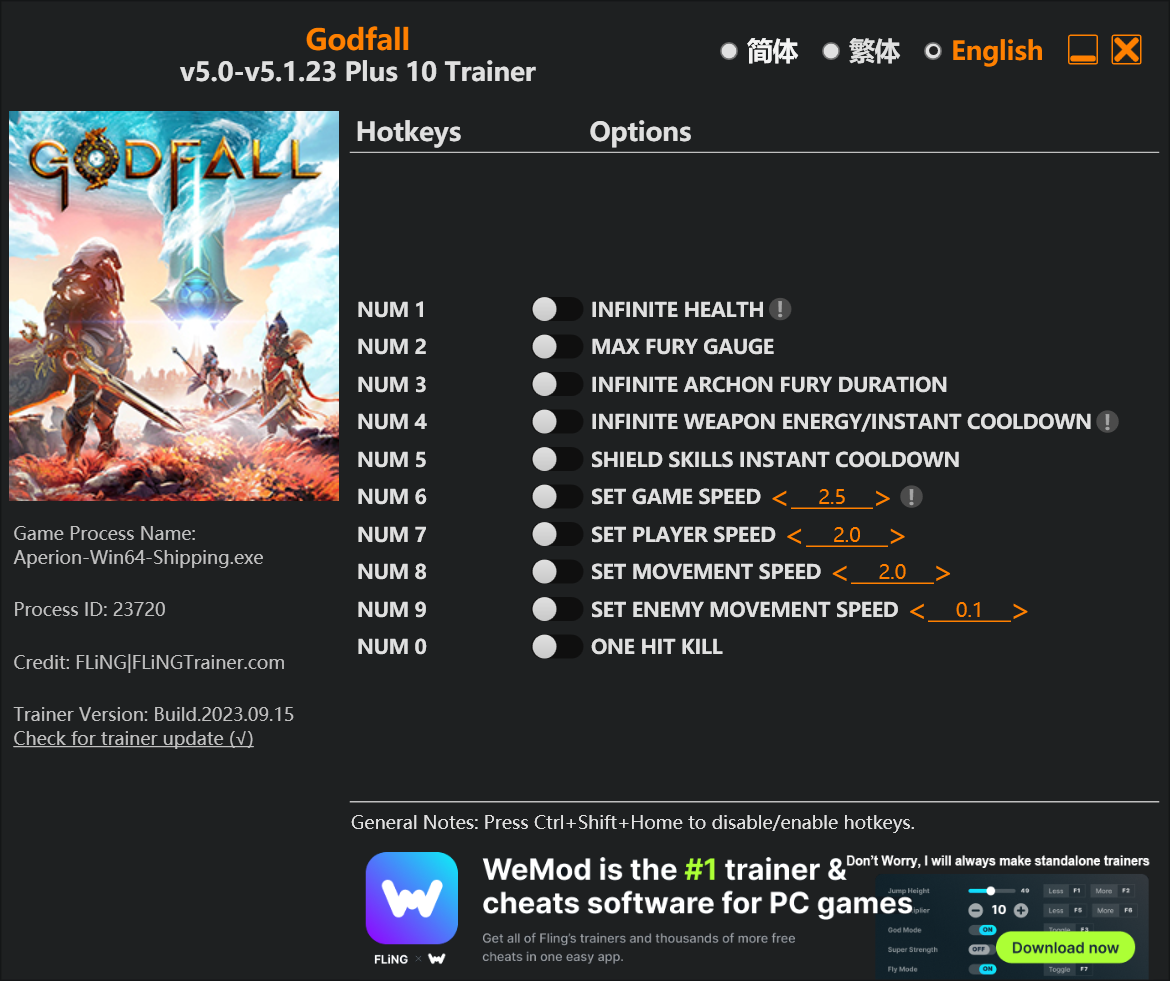 Godfall Trainer - TrainerDownload.com