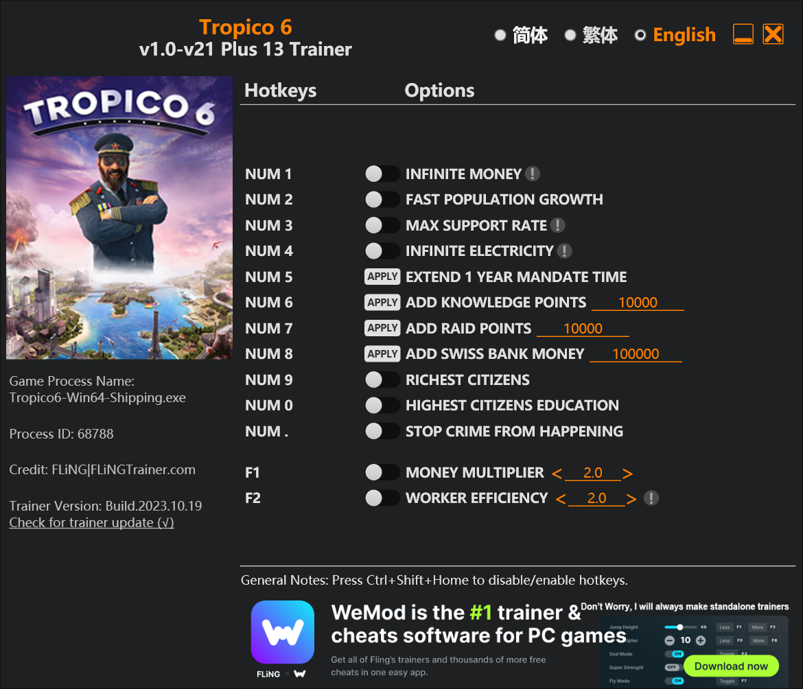 Tropico 6 Trainer - TrainerDownload.com