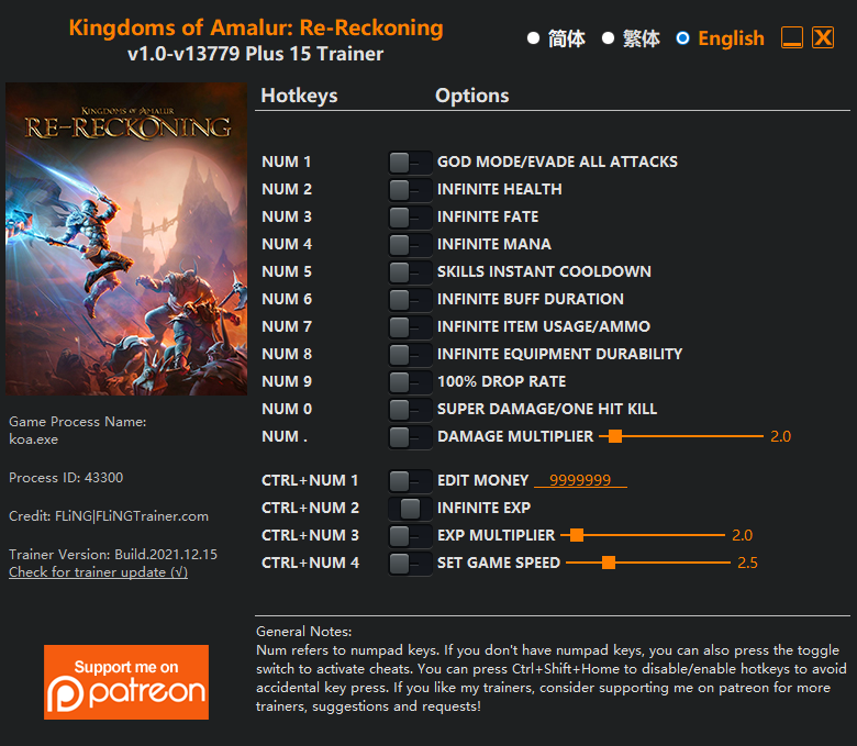 Kingdoms of Amalur: Re-Reckoning Trainer - TrainerDownload.com