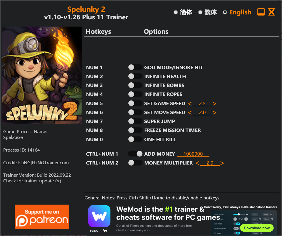 Spelunky 2 Trainer - TrainerDownload.com