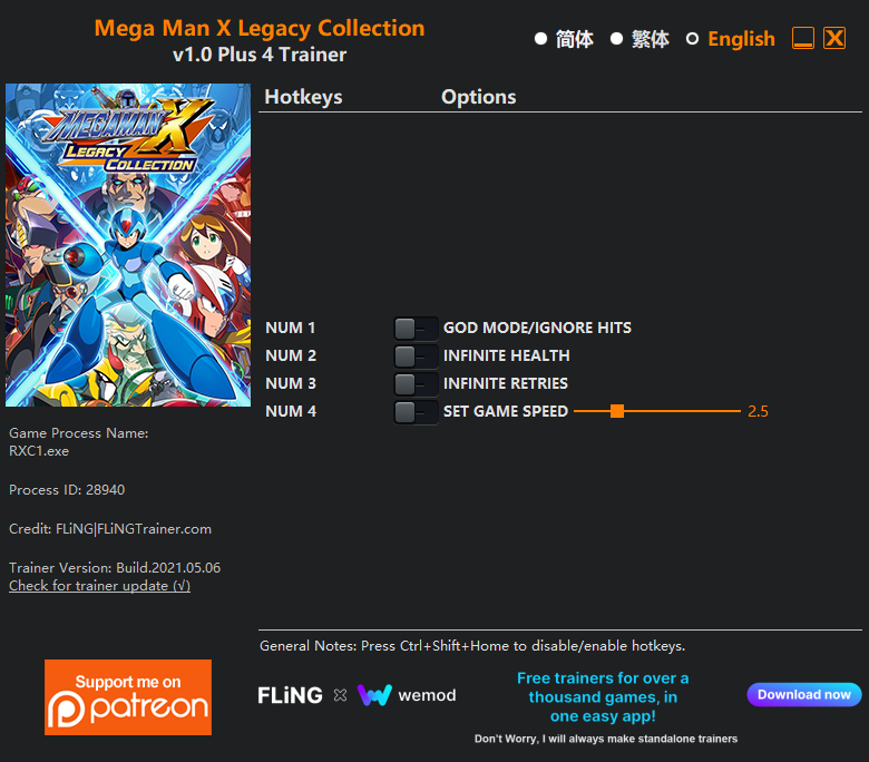 Mega Man X Legacy Collection Trainer - TrainerDownload.com