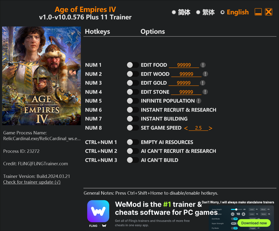 Age of Empires IV Trainer - TrainerDownload.com