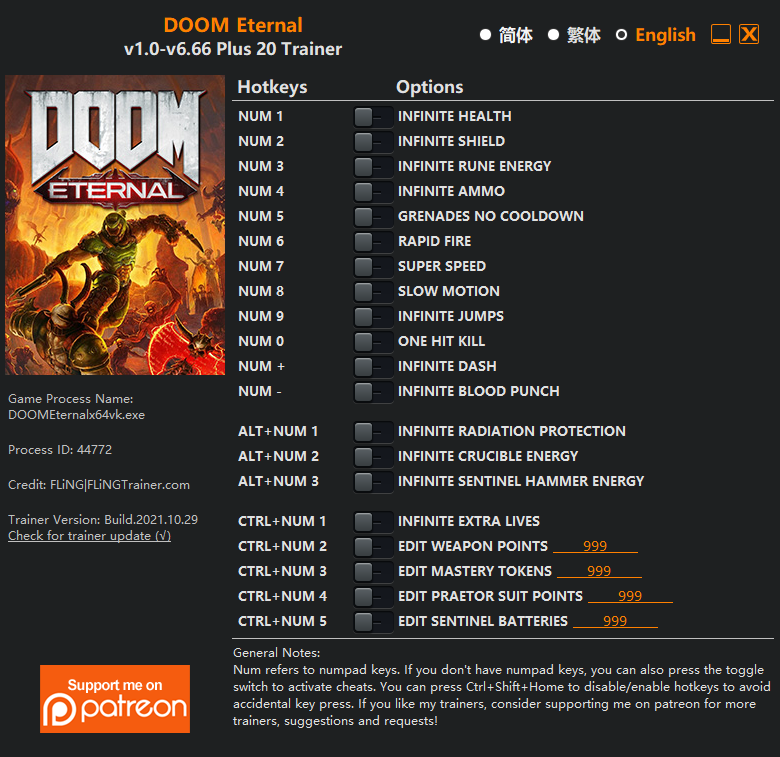 DOOM Eternal Trainer - TrainerDownload.com