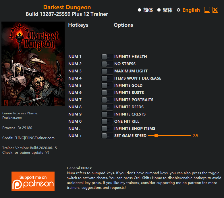Darkest Dungeon Trainer - TrainerDownload.com
