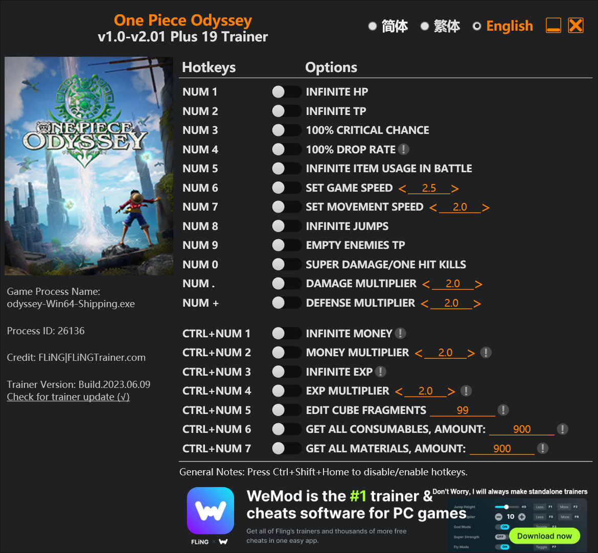 One Piece Odyssey Trainer - TrainerDownload.com