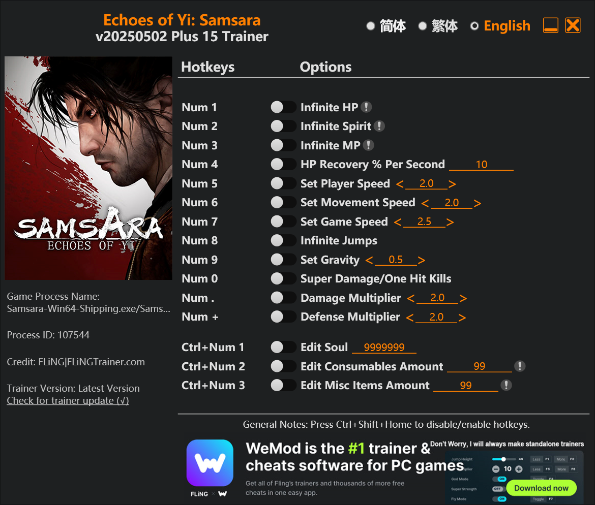 Echoes of Yi: Samsara Trainer - TrainerDownload.com
