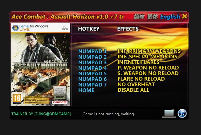 Ace Combat_Assault Horizon Trainer - TrainerDownload.com