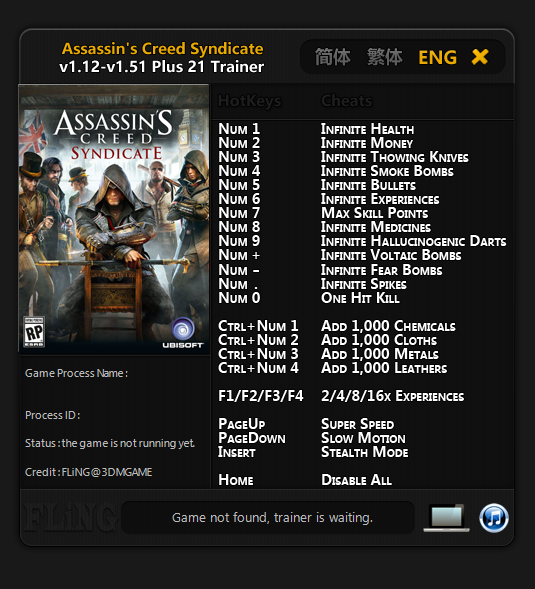 Assassins Creed Syndicate Trainer - TrainerDownload.com