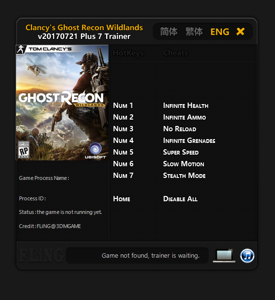 Clancys Ghost Recon Wildlands Trainer - TrainerDownload.com