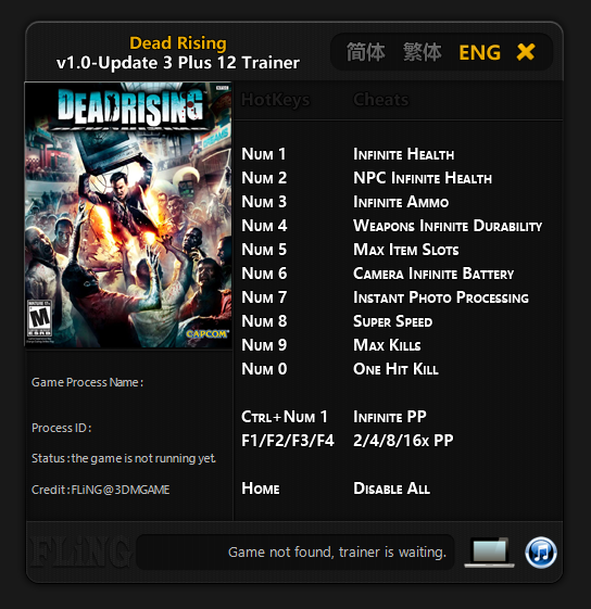 Dead Rising Trainer - TrainerDownload.com