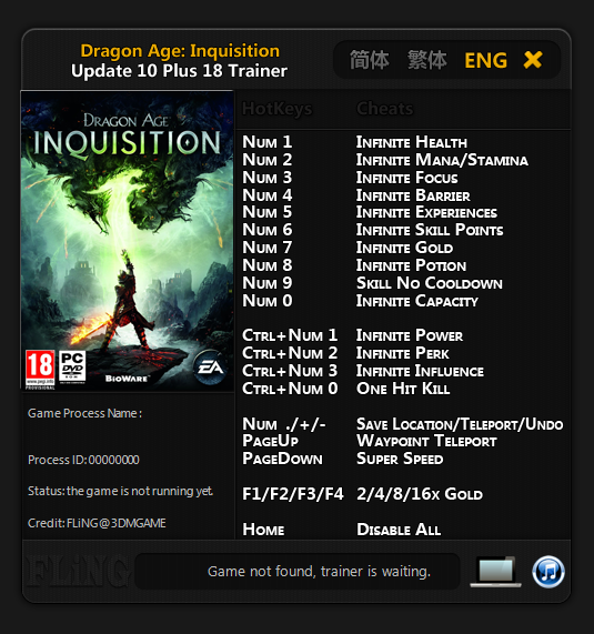 Dragon Age Inquisition Trainer - TrainerDownload.com