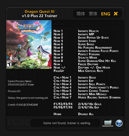 Dragon Quest XI Echoes of an Elusive Age Trainer - TrainerDownload.com