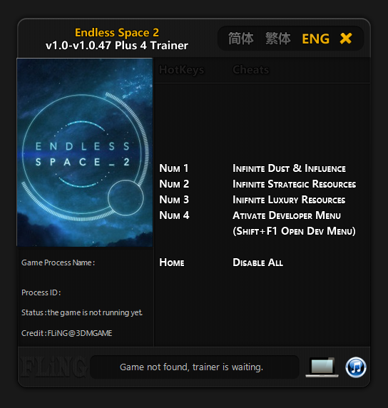 Endless Space 2 Trainer - TrainerDownload.com