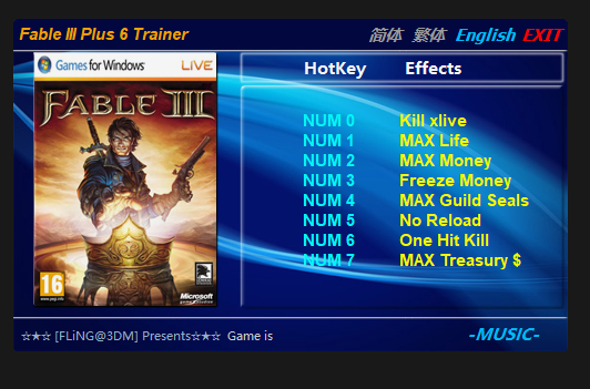 Fable III Trainer - TrainerDownload.com