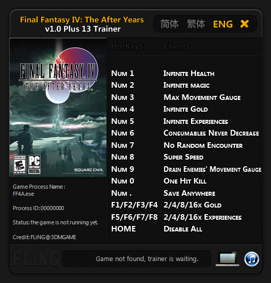 Final Fantasy IV The After Years Trainer - TrainerDownload.com