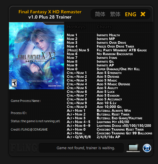 Final Fantasy X HD Remaster Trainer - TrainerDownload.com