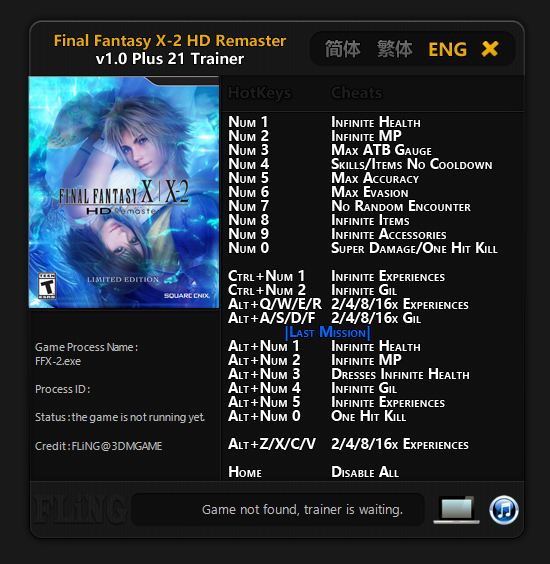 Final Fantasy X-2 HD Remaster Trainer - TrainerDownload.com