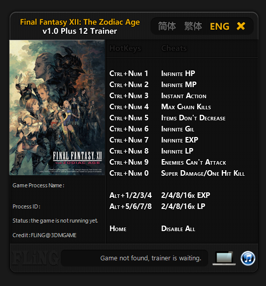 Final Fantasy XII The Zodiac Age Trainer - TrainerDownload.com