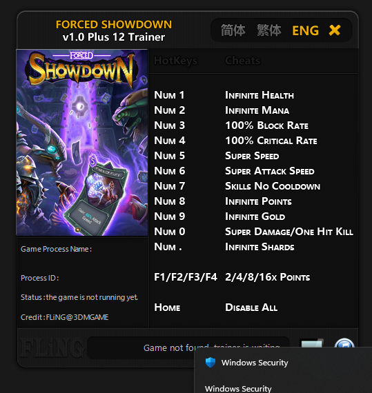FORCED SHOWDOWN Trainer - TrainerDownload.com