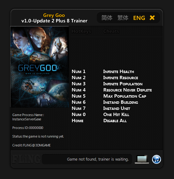 Grey Goo Trainer - TrainerDownload.com
