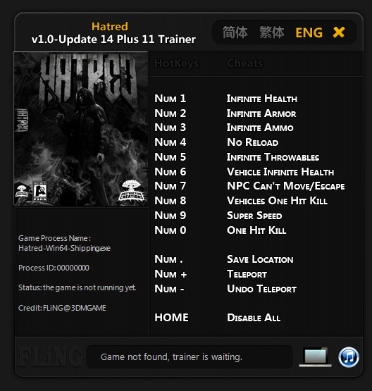 Hatred Trainer - TrainerDownload.com