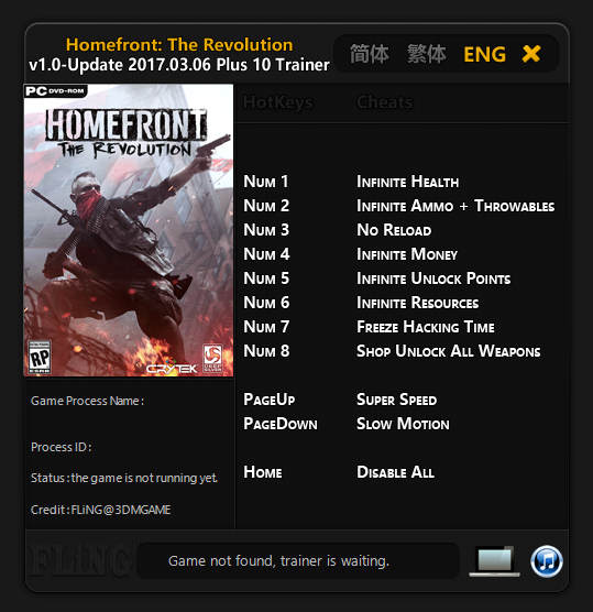 Homefront The Revolution Trainer - TrainerDownload.com