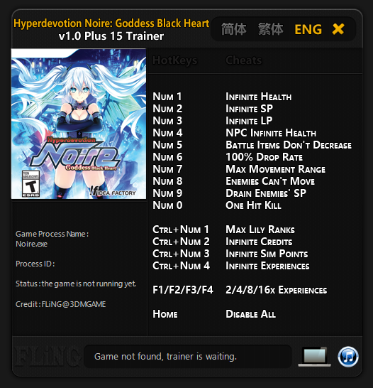 Hyperdevotion Noire Goddess Black Heart Trainer - TrainerDownload.com